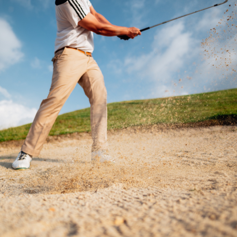 Man-in-Golf-Bunker