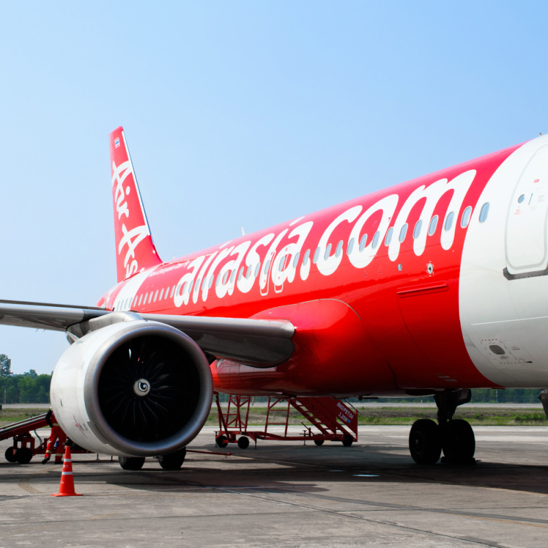 Airasia plane on the runway