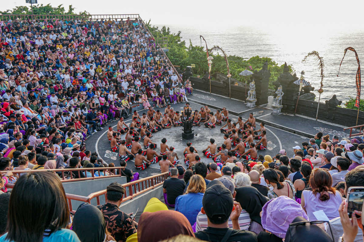 Kecak At Uluwatu Temple Ampitheatre in Bali.jpg