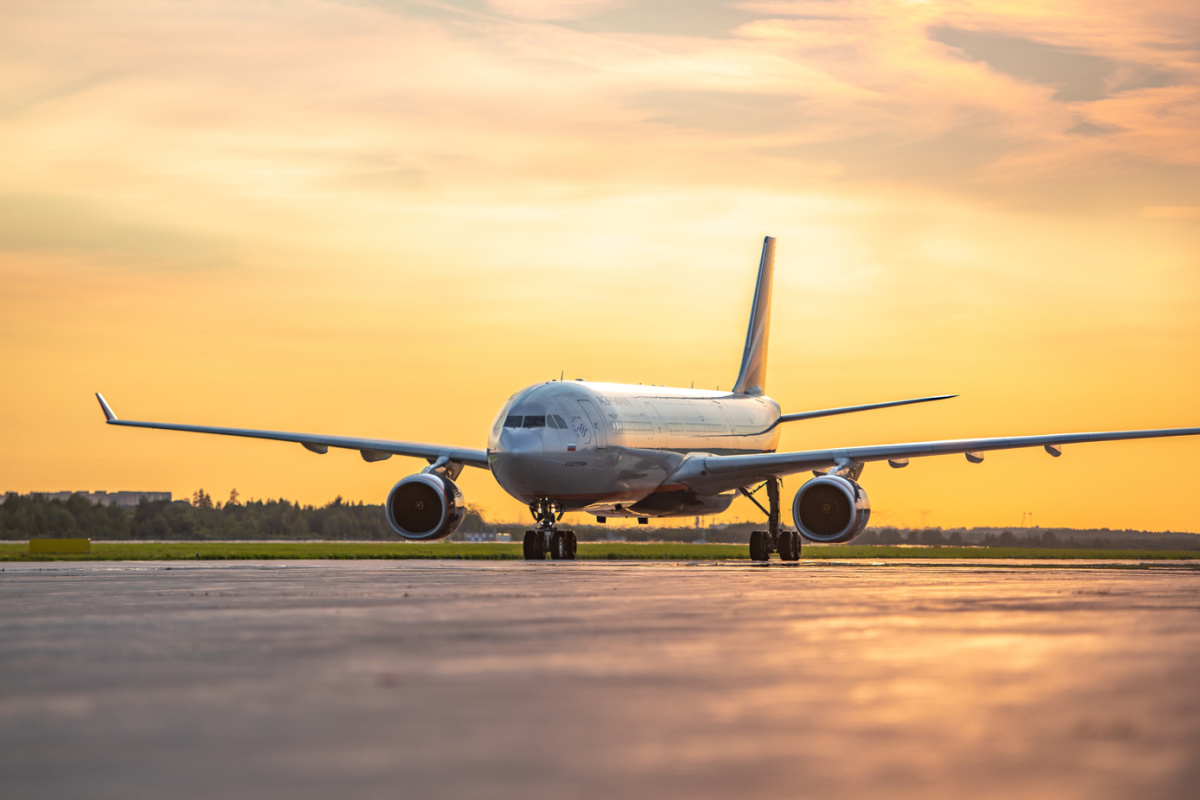 Plane on Runway at Sunest.jpg