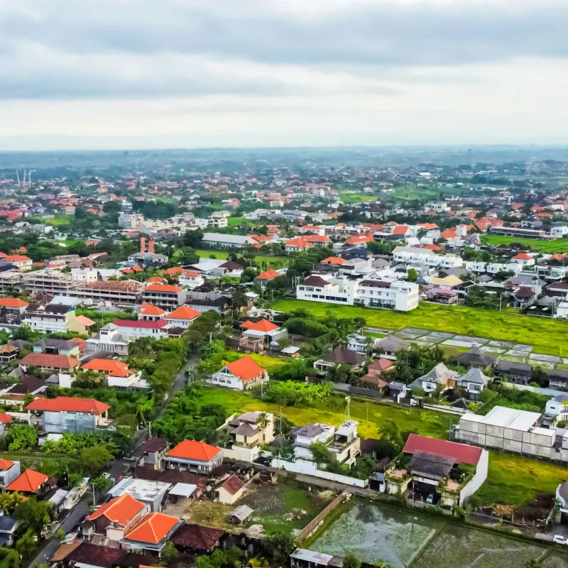 View-of-Canggu-Rice-Paddies-With-New-Built-Hotels-and-Villas-in-Bali