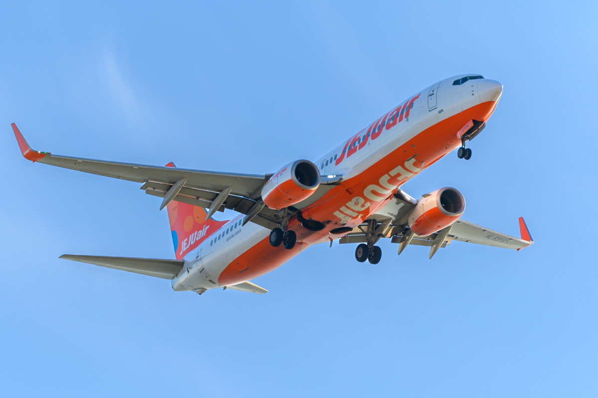 Jeju Air Plane in Sky