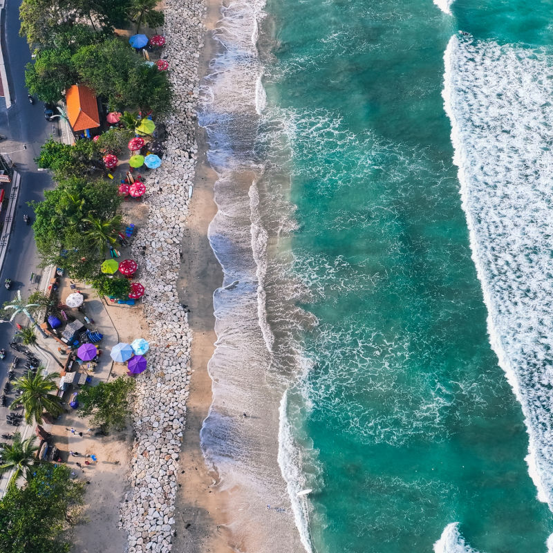 View-Of-Kuta-beach-Area-from-Above-in-Bali