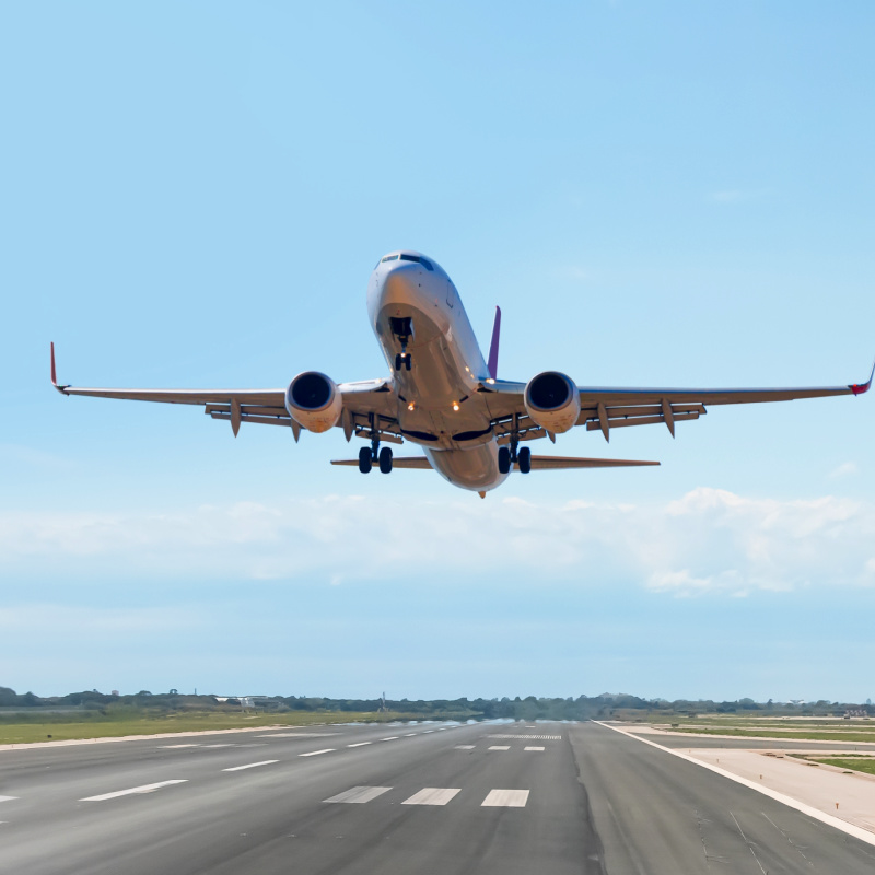 Airplane-Takes-Off-From-Runway