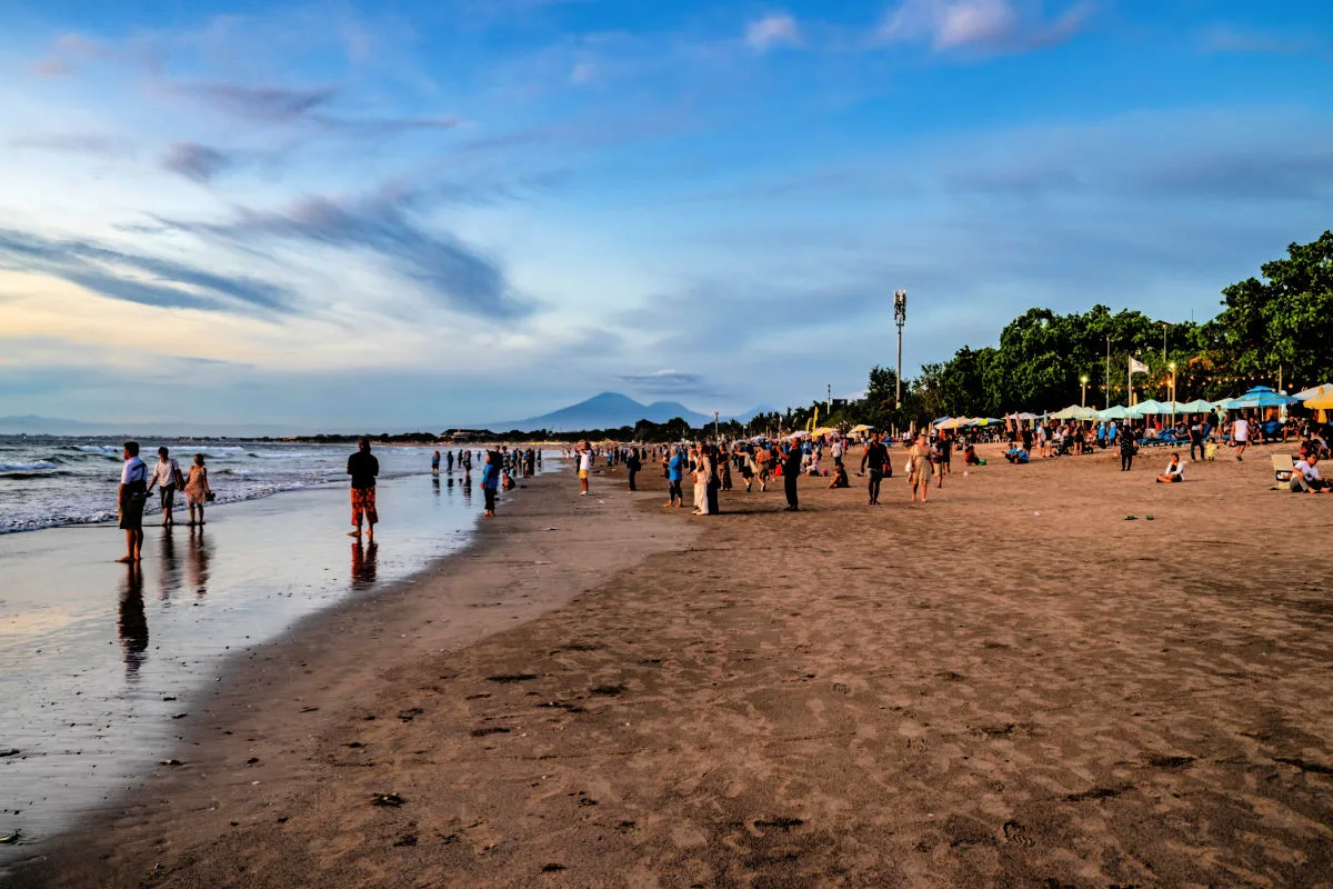 Tourists On Kuta Beach In Early Evening in Bali.jpg