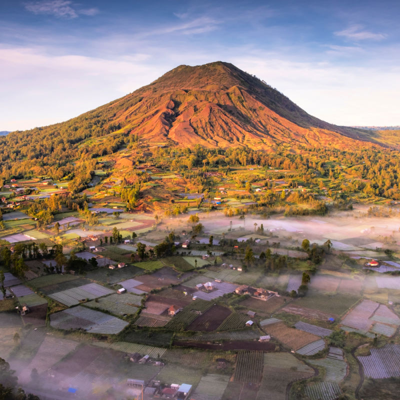 View-Of-Pingin-Village-Mount-Batur-Kintamani-Bali