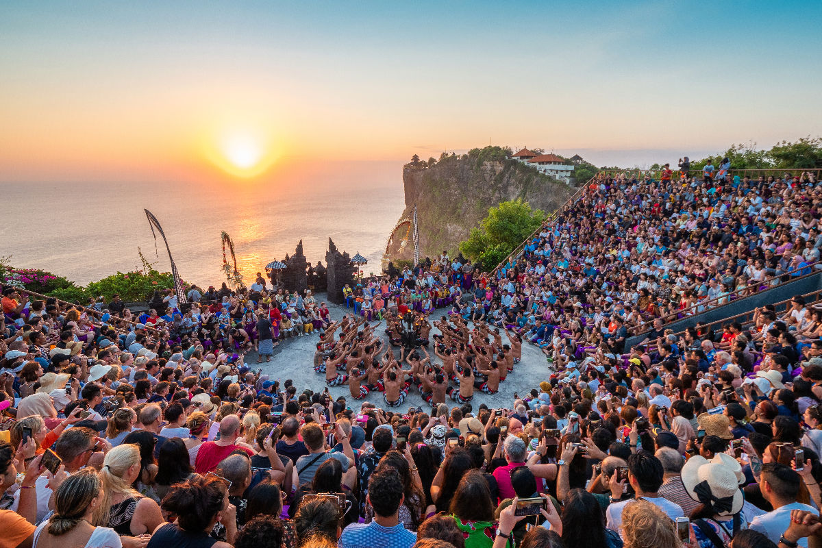 Tourists At Uluwatu Temple Kecak at Sunset.jpg