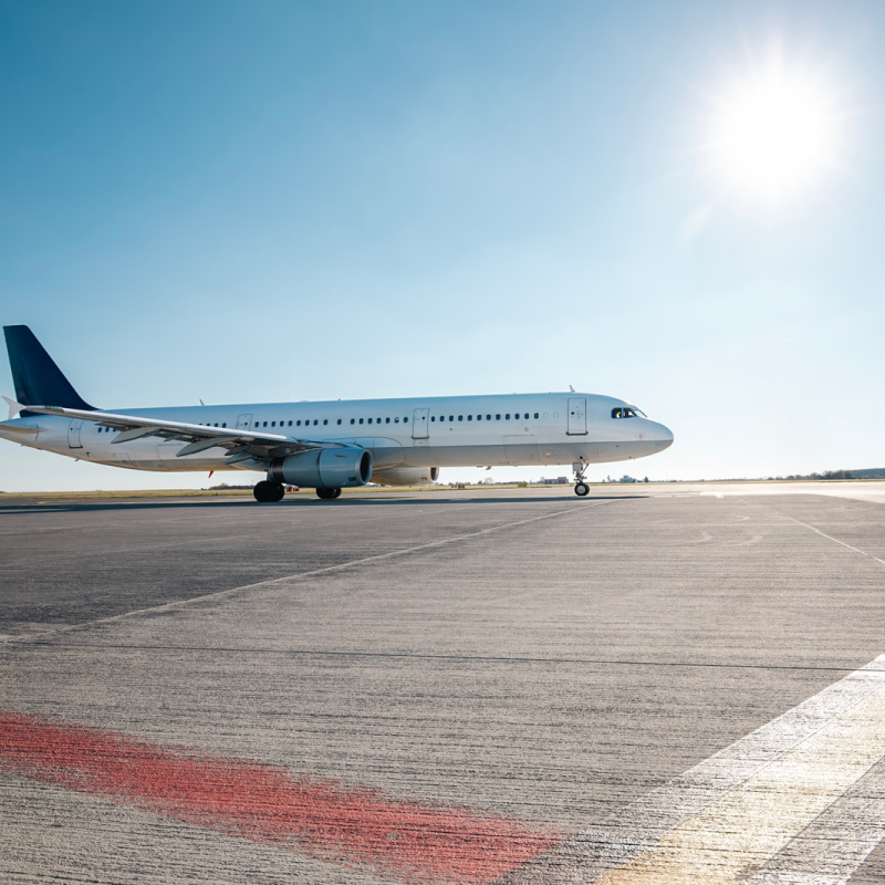 Airport on Runway in Daytime
