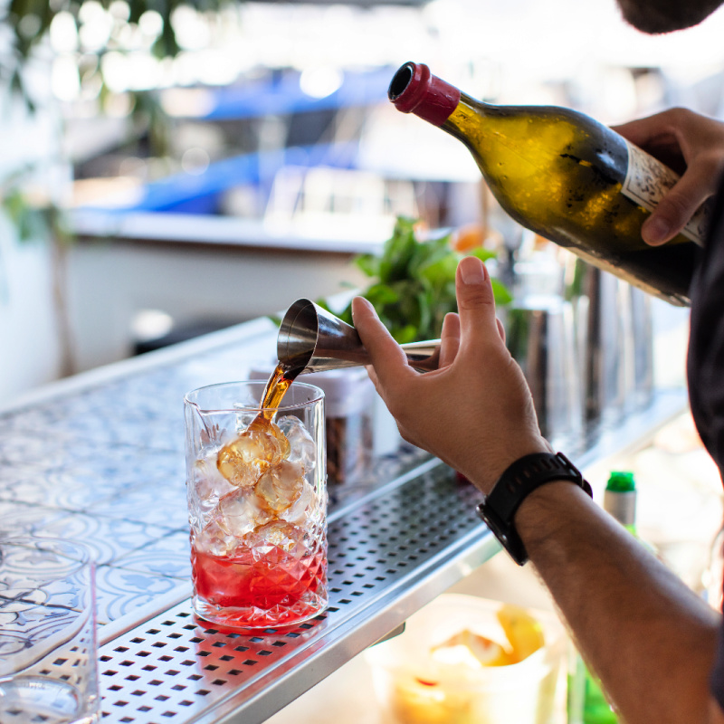 Bartender Makes Cocktails in Bali