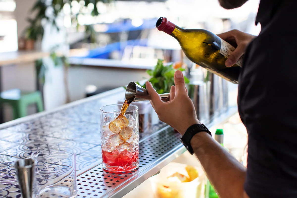 Bartender Makes Cocktails in Bali