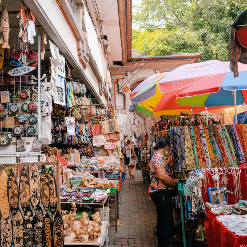 Ubud Market Stall Vendor Bali