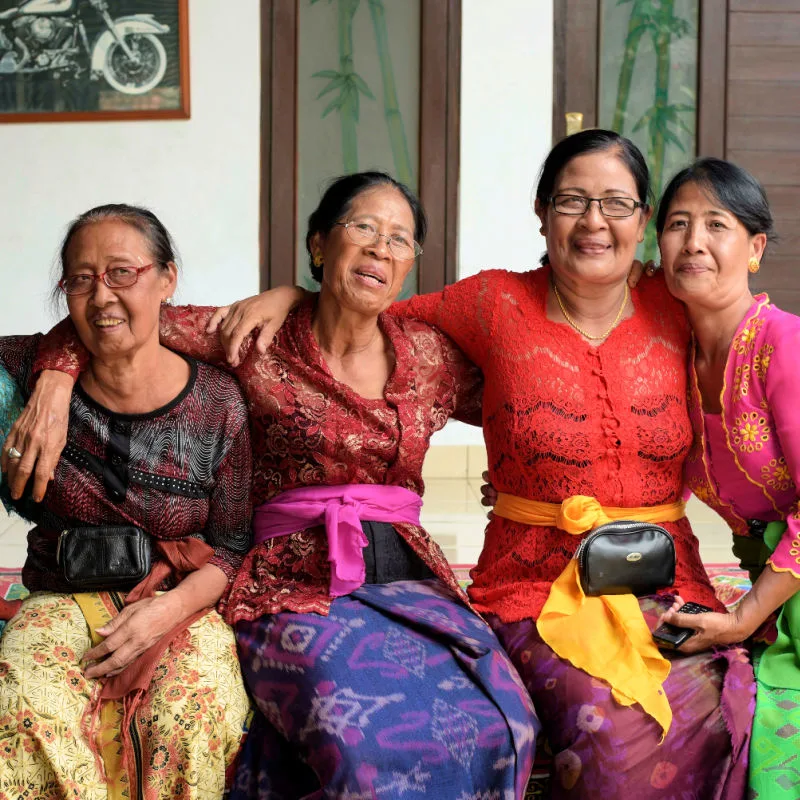 Balinese Women Family in Bali