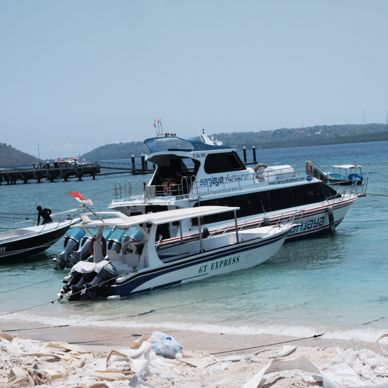 Fast Boat At Harbor in Bali