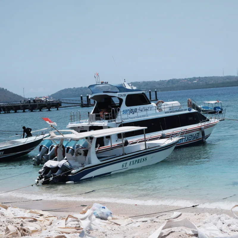 Fast Boat At Harbor in Bali