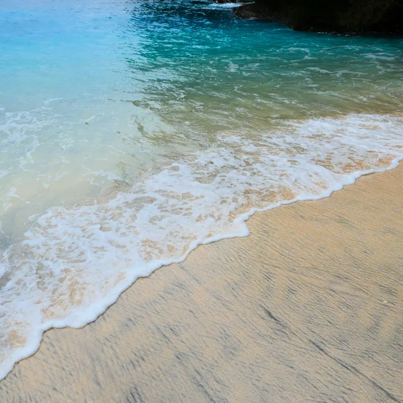 Shoreline on Beach in Bali