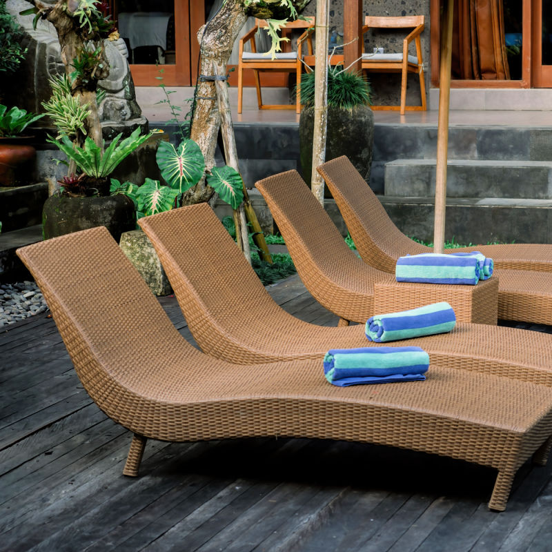Sun Loungers At Bali Villa