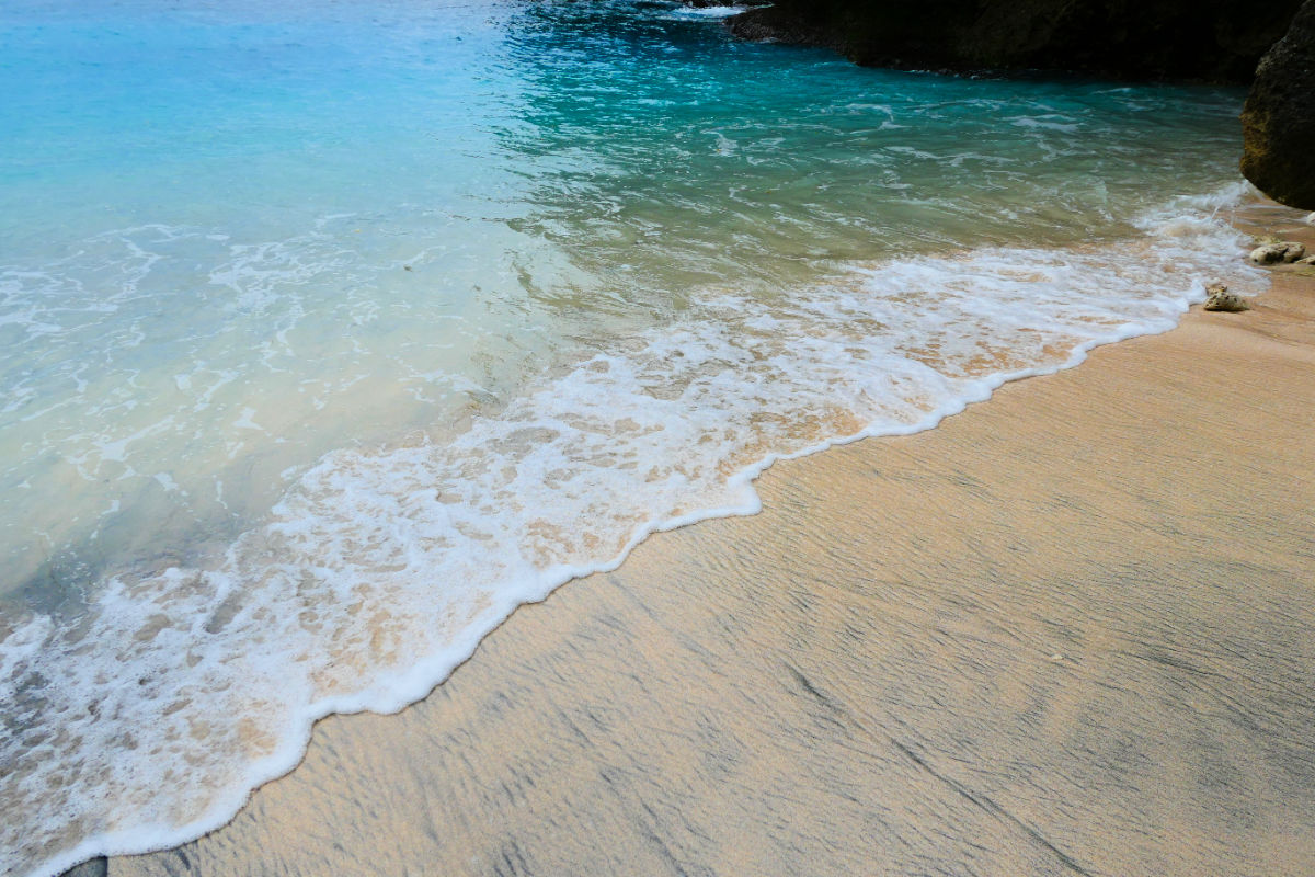 Shoreline on Beach in Bali