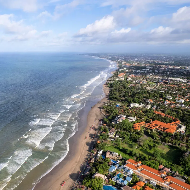 View of Kuta Beach in Bali