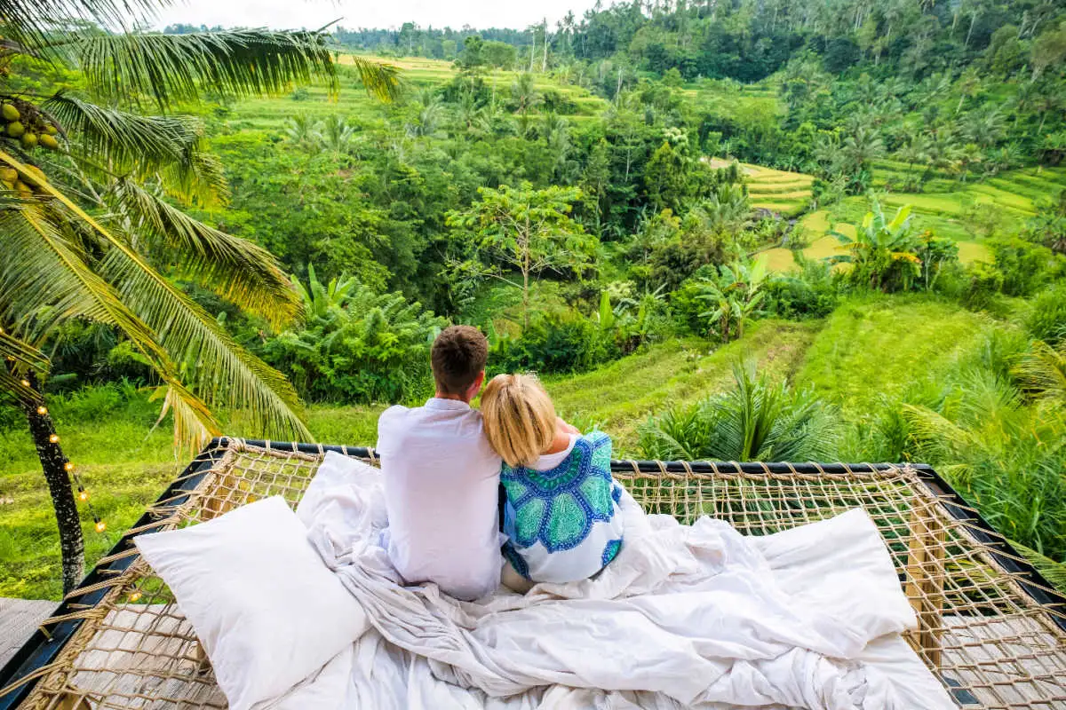 Couple Look at Rice Terrace Jungle View in Bali.jpg