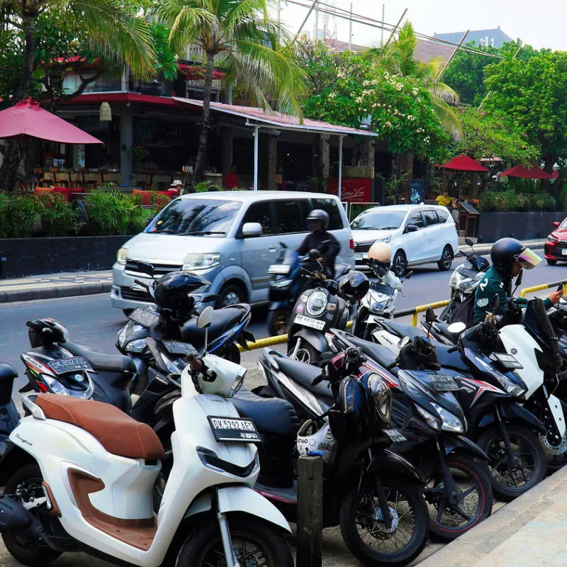 Traffic On Road in Bali