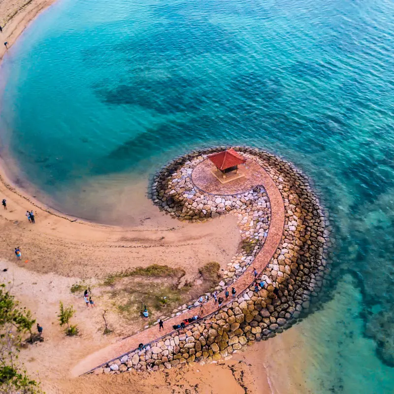 View of Breakwater at Sanur Denpasar Bali