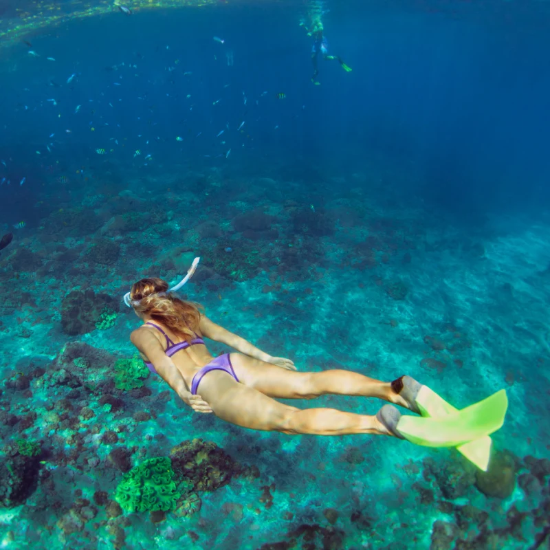 Woman Snorkels In Bali.jpg