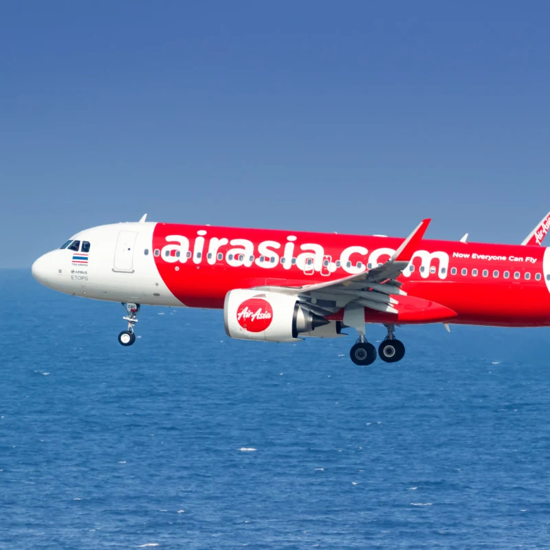AirAsia Plane Over Ocean
