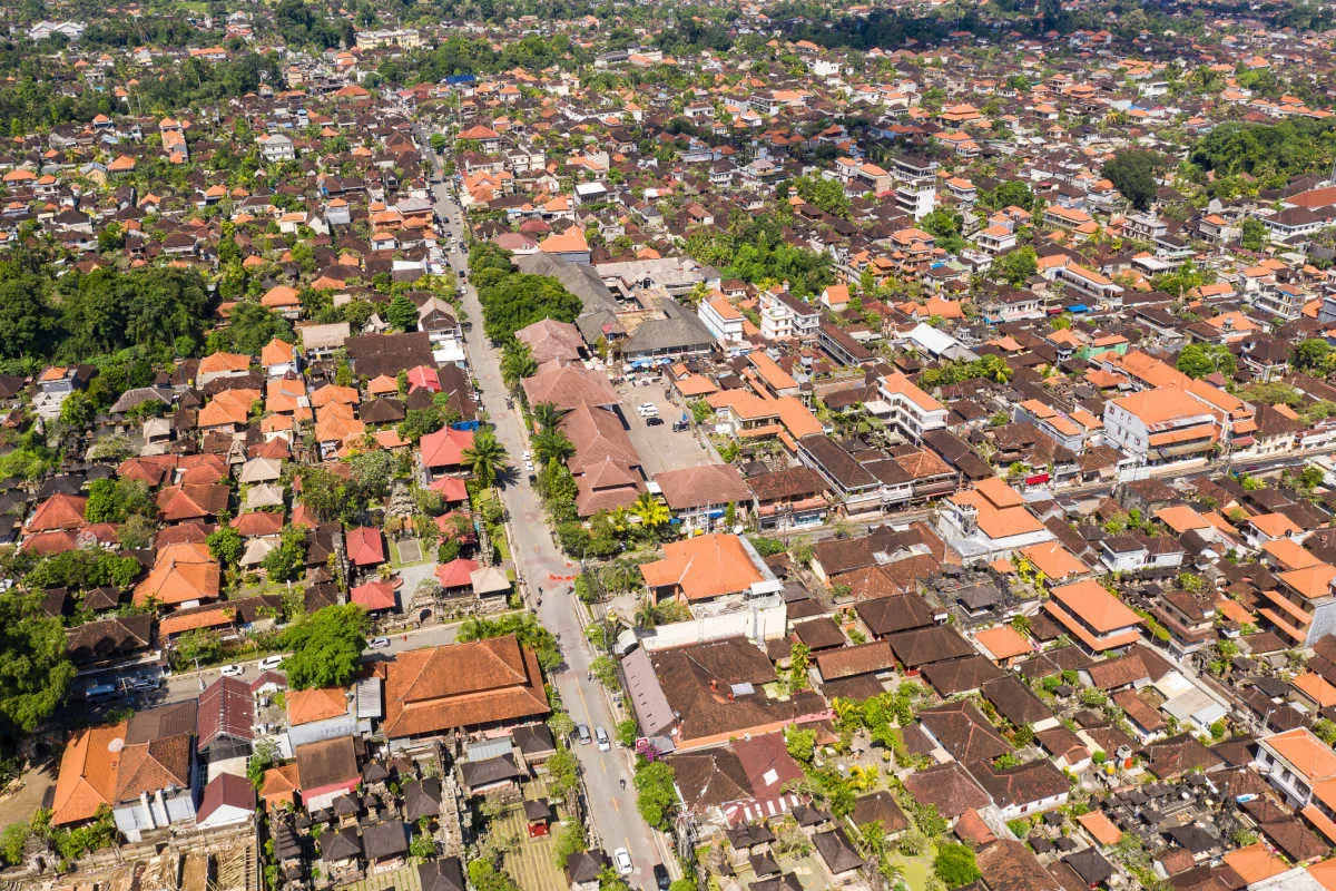 View Of Buildings in Ubud Bali