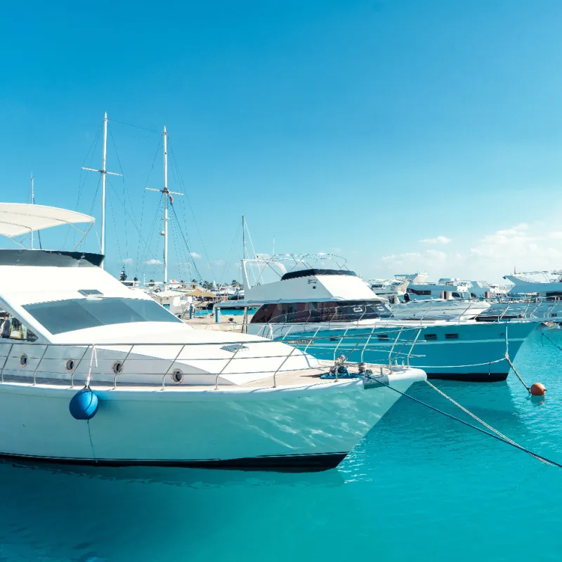 Luxury Yacht in Marina