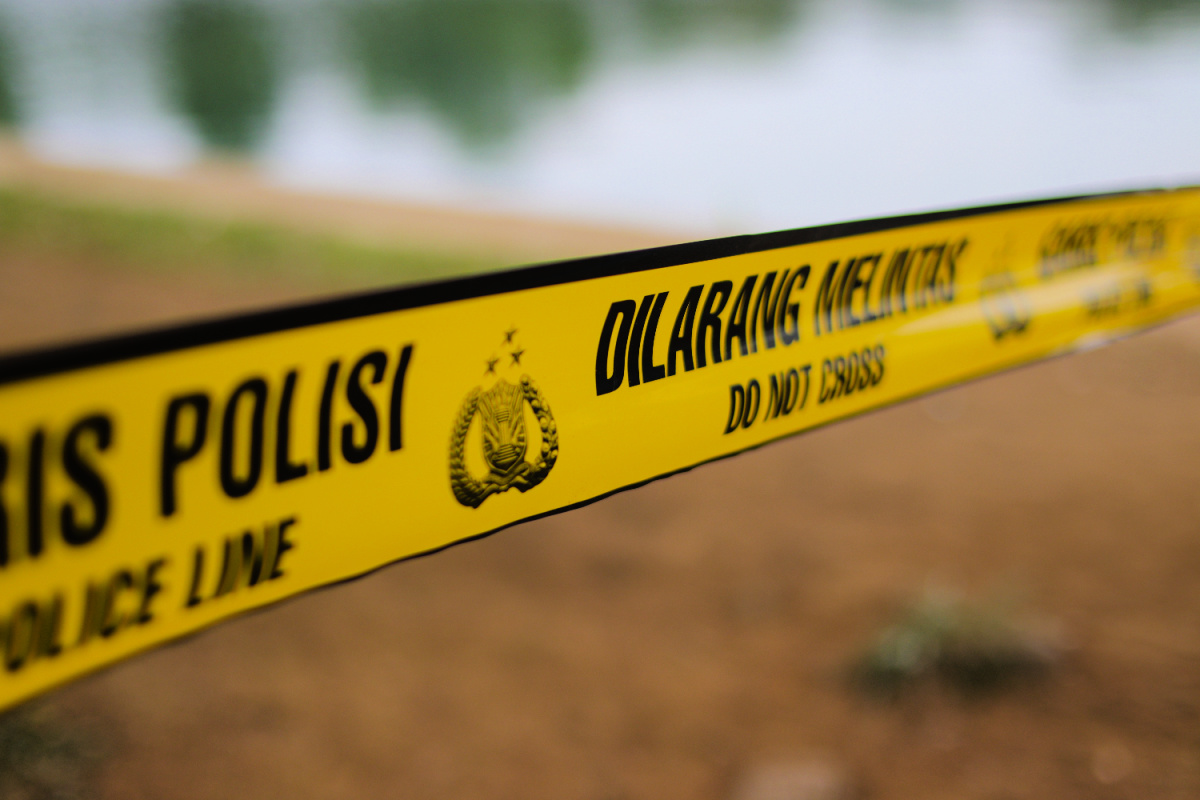 Police Tape at Crime Scene in Bali