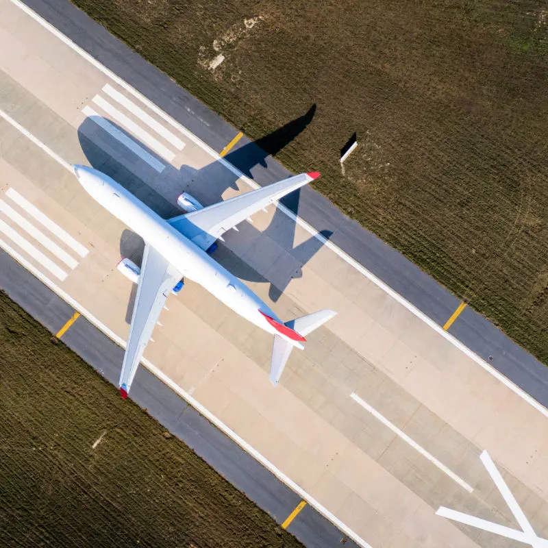Airplane on Airport Runway