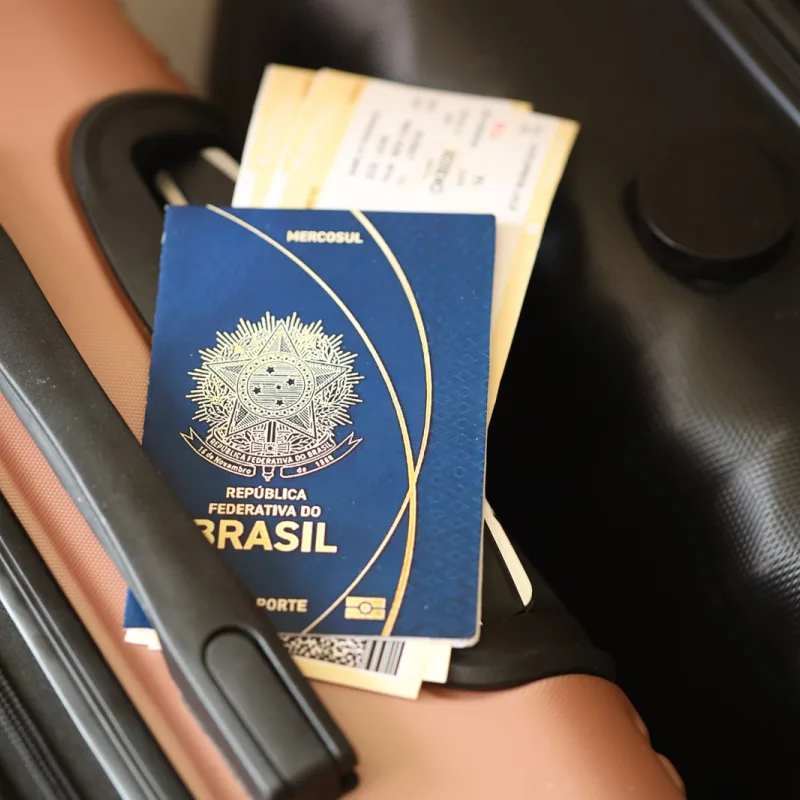 Passport Brasil On Luggage
