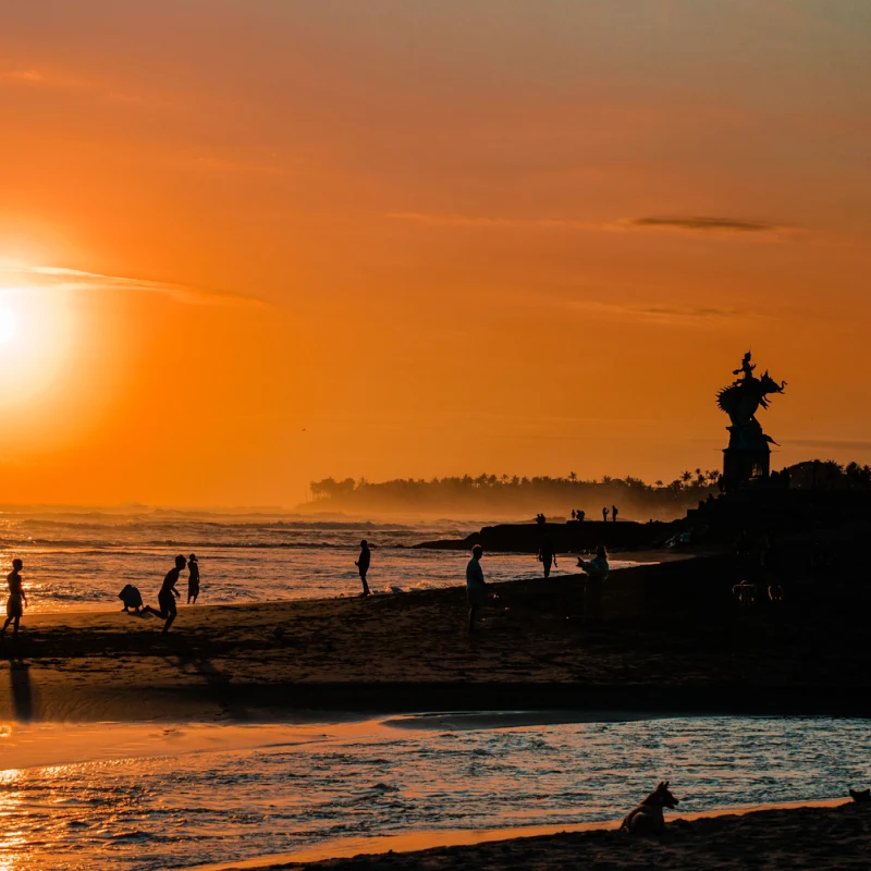 Pererenan Beach in Canggu Bali at Sunset