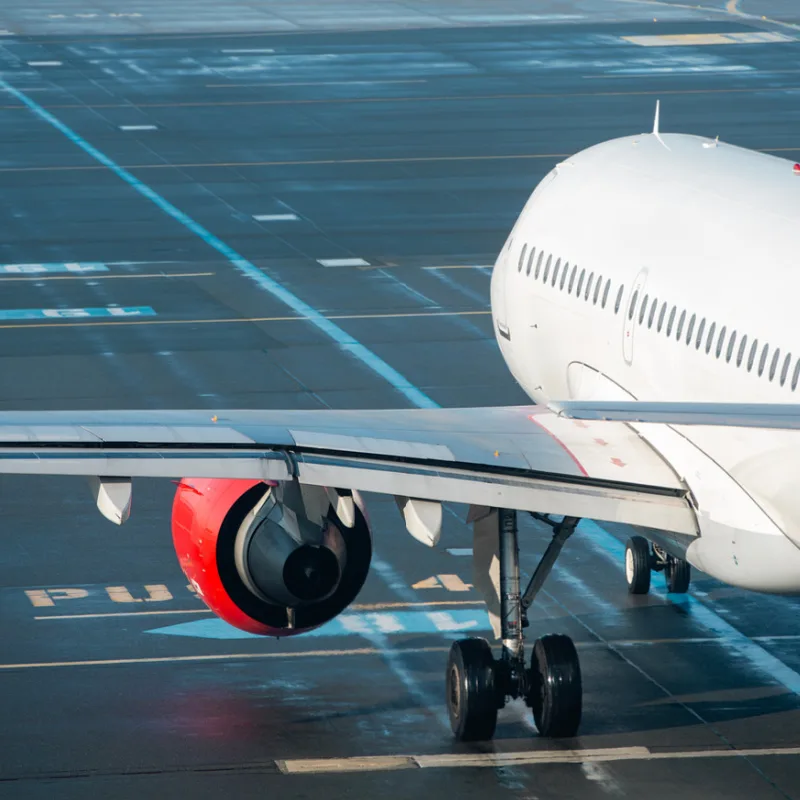Plane on Runway At Airport