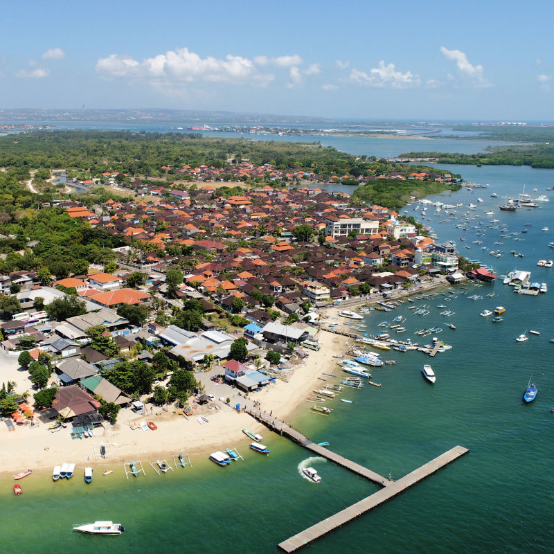 View of Serangan Island in Bali