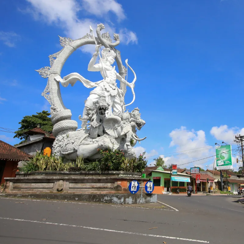 Arjuna Statue In Central Ubud Bali