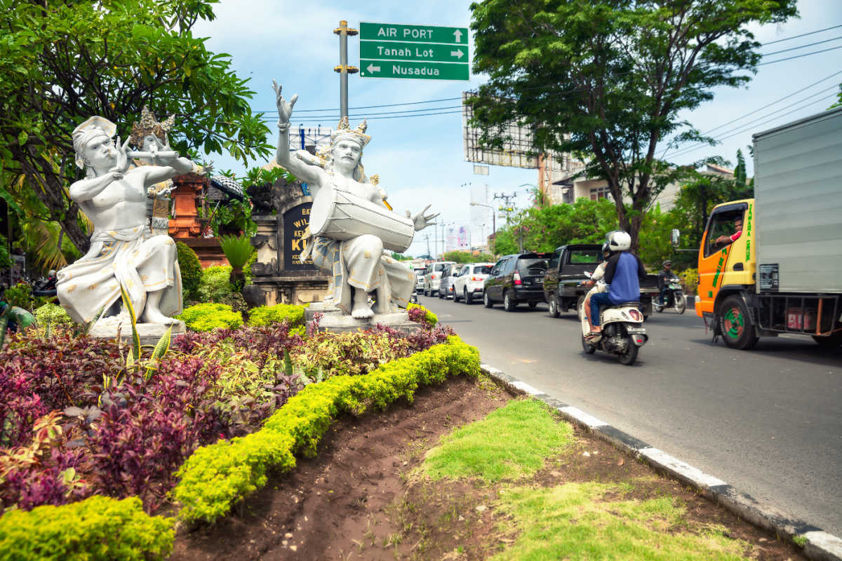 Road Near Jimbaran Bali Airport Nusa Dua Tanah Lot Sign.jpg