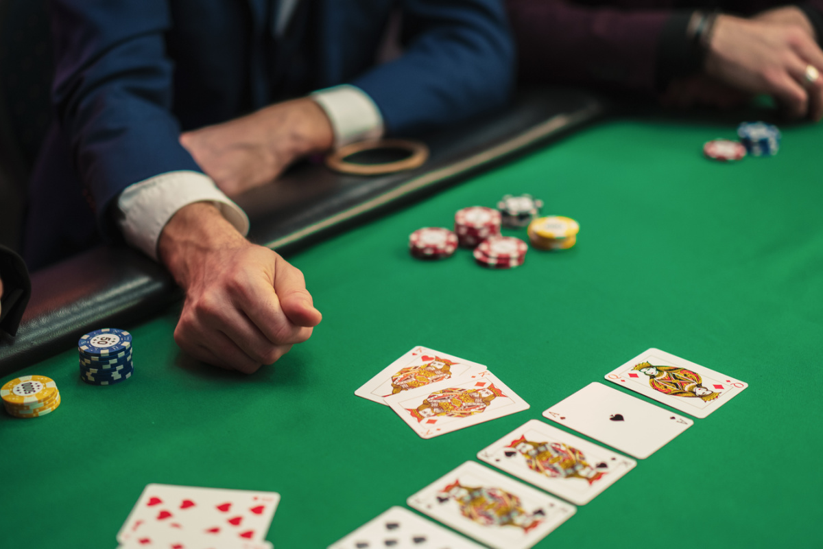 Poker table in Casino