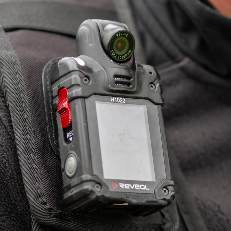 Body cam on police officer