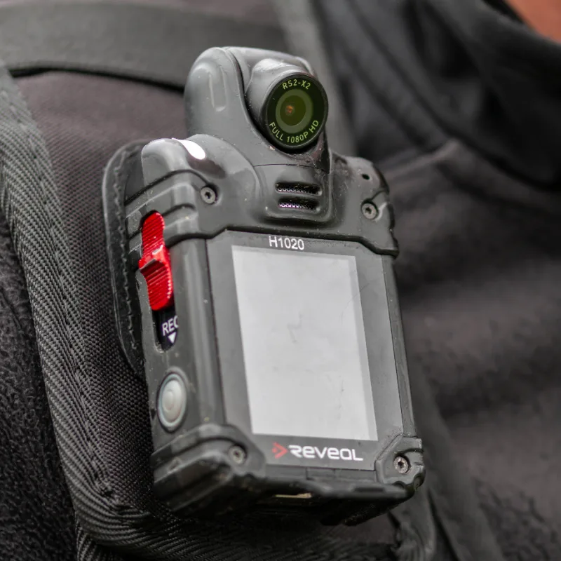 Body cam on police officer