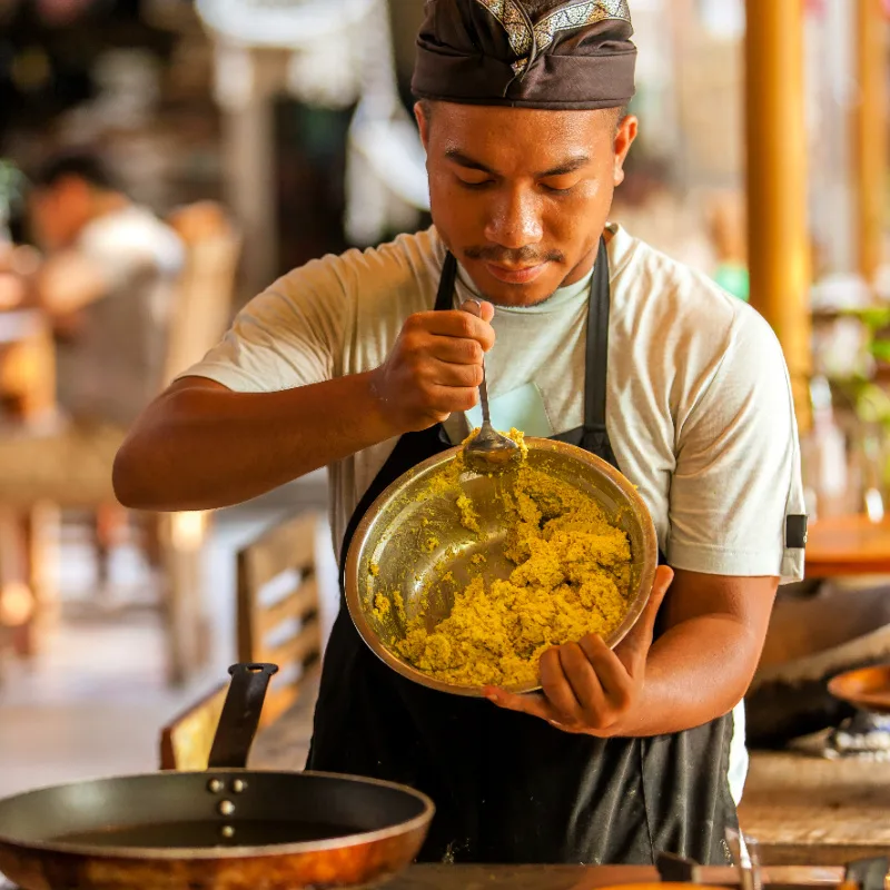 Chef Prepared Traditional Balinese Indonesian Food