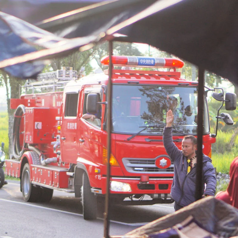 Firefighters Fire Truck in Bali