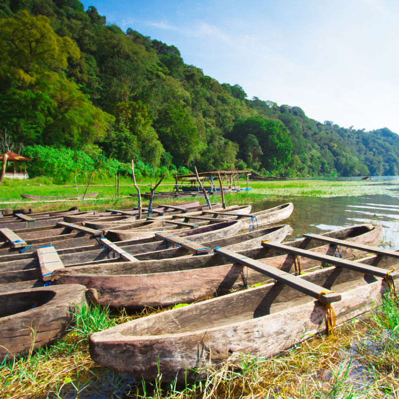 Wooden Boats on Lake Tamblingan Twin Lakes in North Bali.jpg