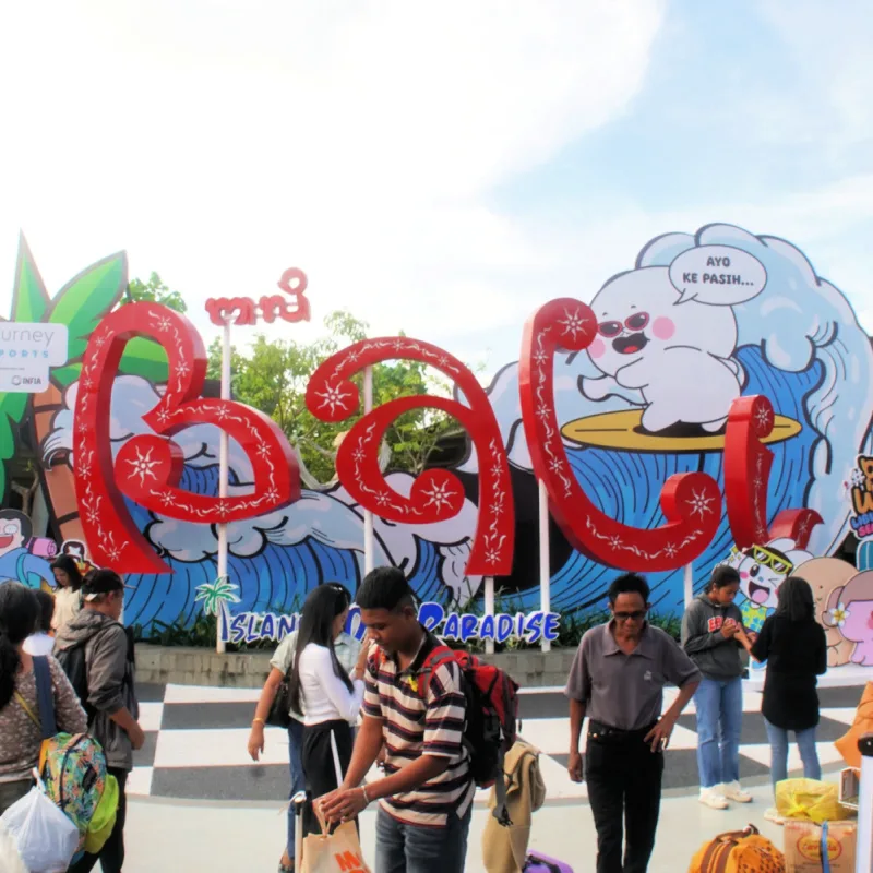 Bali Sign Outside Domestic Airport Terminal