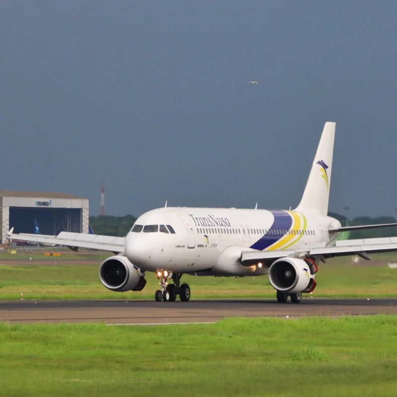TransNusa Plane on Runway