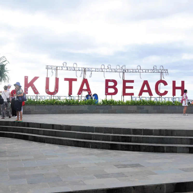 Kuta Beach Sign in Bali