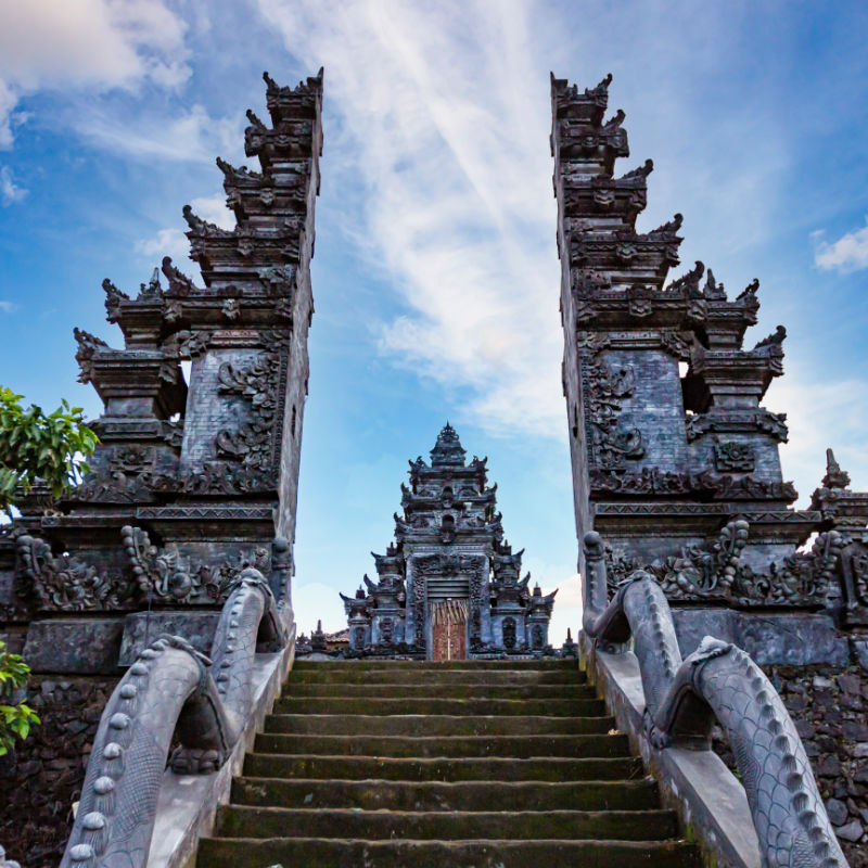 Taman Ayu Temple Gates In Bali