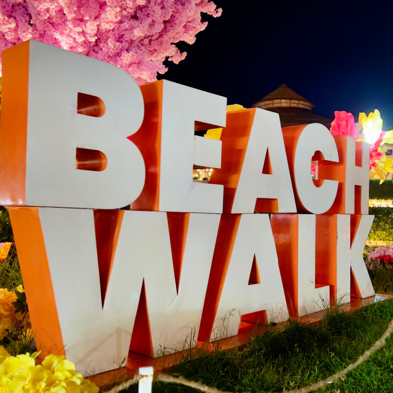 Beachwalk Shopping Mall Sign in Bali