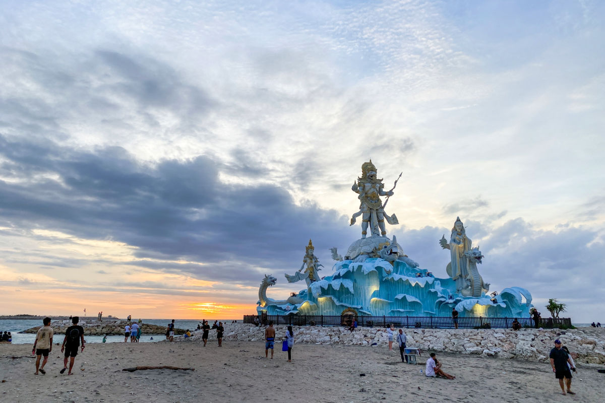 Statue at Pantai Jerman German Beach in Bali.jpg