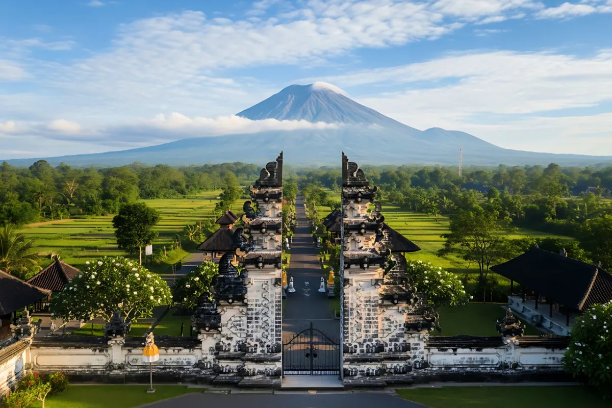 View of Mount Agung and Temple in Bali.jpg